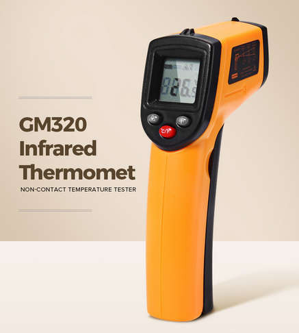 GM320 Infrared Thermometer Non-contact Temperature Tester LCD Display IR Laser Point Gun Diagnostic