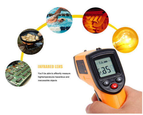 GM320 Infrared Thermometer Non-contact Temperature Tester LCD Display IR Laser Point Gun Diagnostic