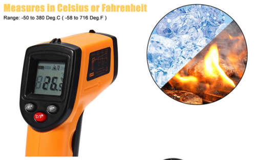 GM320 Infrared Thermometer Non-contact Temperature Tester LCD Display IR Laser Point Gun Diagnostic