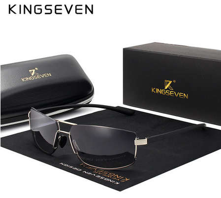 KINGSEVEN Sunglasses Men Woman Driving Square Frame Sun Glasses Male Unisex gun grey