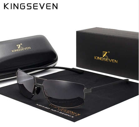 KINGSEVEN Sunglasses Men Woman Driving Square Frame Sun Glasses Male Unisex gun grey