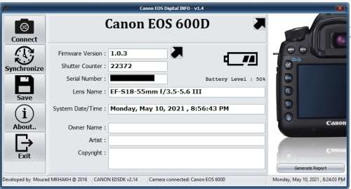 Canon 600D Camera