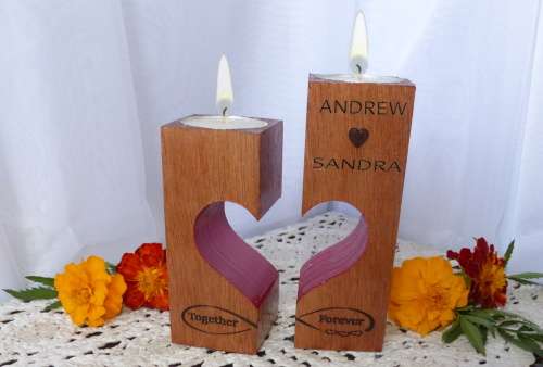 Personalised Together Forever Tealight Candle Holder