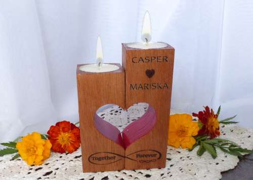 Personalised Together Forever Tealight Candle Holder