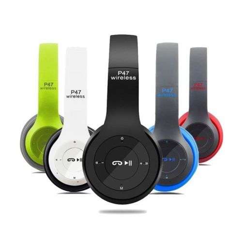 P47 Wireless Bluetooth Stereo Headphones [ USB Charging ] Random Colours