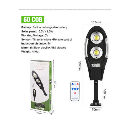 Large Size Solar Outdoor Lights Remote Control Security Lighting  Waterproof for Patio Garden LED