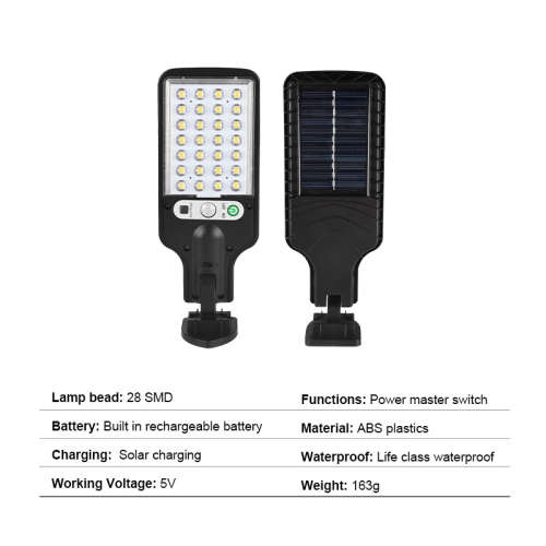 28 LED Solar Street Light Outdoor Human Body Induction Street Light with Remote Control