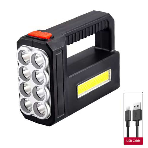 Solar Torch 8LED USB Rechargeable Torch