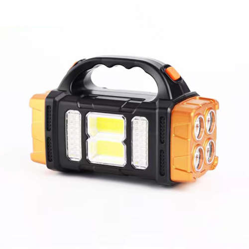 4 LED Portable Solar Torch with Work Light USB Rechargeable Handheld COB
