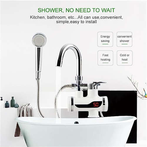Instant Tankless Electric Hot Water Heater Faucet Kitchen Instant Heating Tap Water Heater with LED