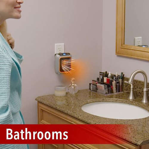 Mini Fan Heater Wall Outlet Heater 800W with Remote Control