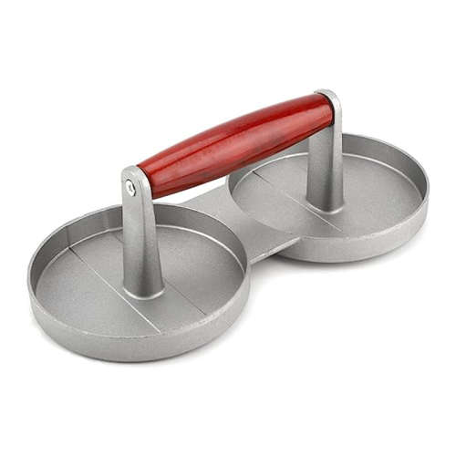 Salinr Hamburger Press Meat Press Putty Press Hamburger Press Mold Round Double Lattice Easy to Grip