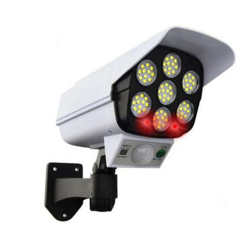 Solar Powered Motion Sensor Fake Dummy Camera Wall Light 3 In1