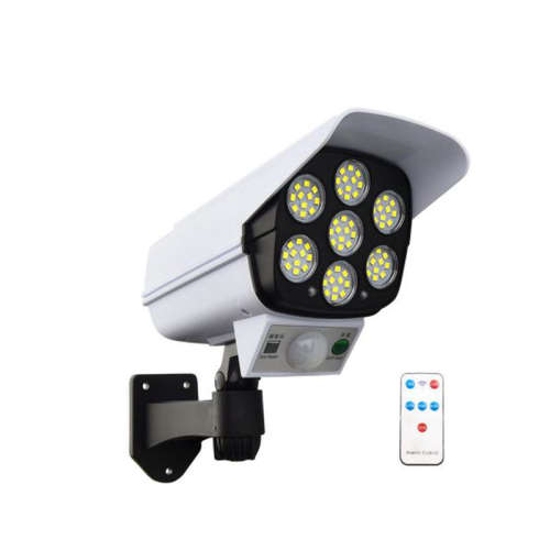 Solar Powered Motion Sensor Fake Dummy Camera Wall Light 3 In1