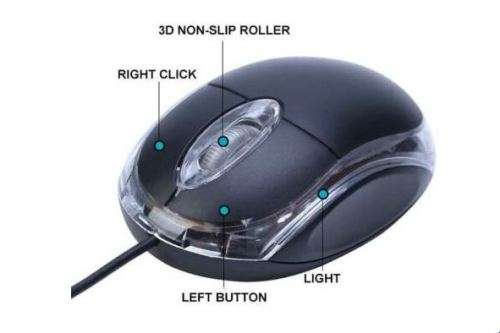 Wired mouse 1200DPI with LED light