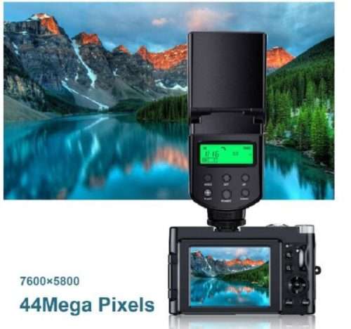 Auto Focus Camera Wide Angle 16x Digital Zoom with Flash 44MP