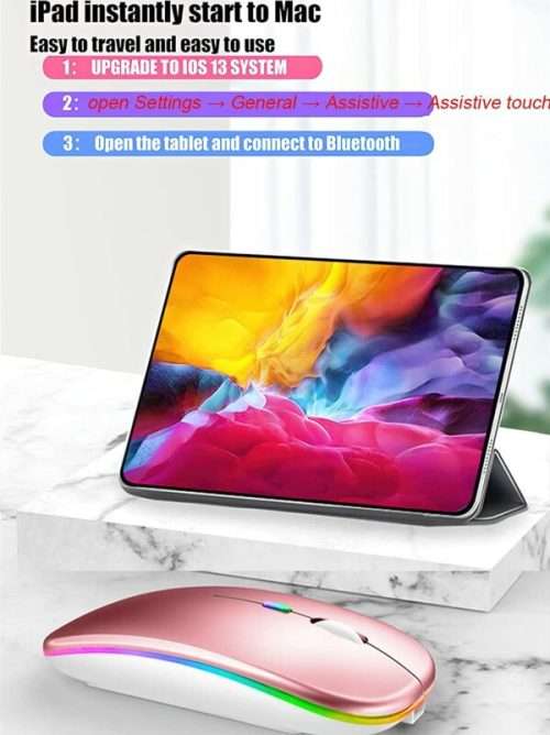 USB Rechargeable RGB 2.4Ghz Wireless Slim Mouse