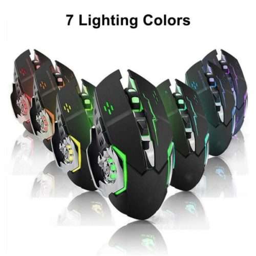 USB Rechargeable 2.4Ghz Wireless RGB Gaming Mouse