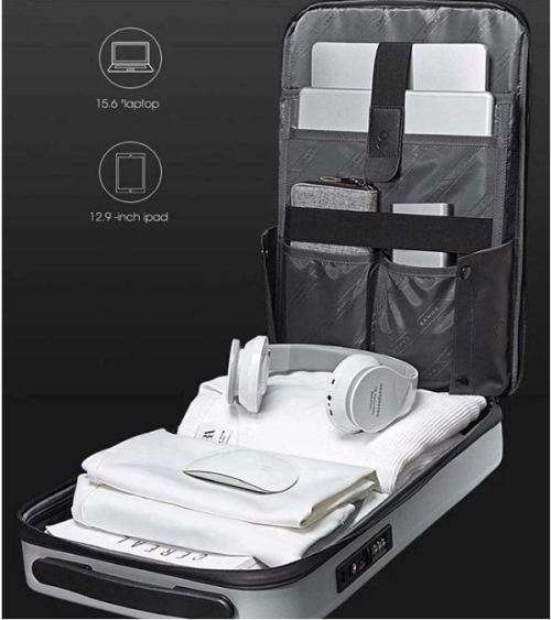 Multi-storage strap waterproof anti-theft hard shell laptop bag