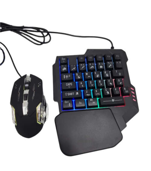 4-in-1 Combo Pack with One-Handed Keyboard, Mouse and PUBG Adapter
