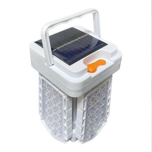 Solar Waterproof Camping Light With Hook Foldable Pendant Light Three Modes Adjustable