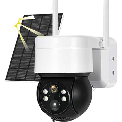 Solar Powered Wireless IP Camera Waterproof PIR Human Detection Night Vision Security Camera