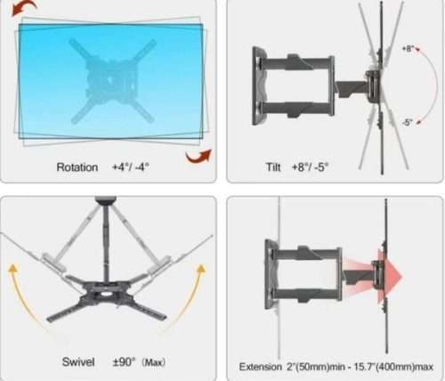 6 Way Tilt TV Wall Bracket 32 to 55`