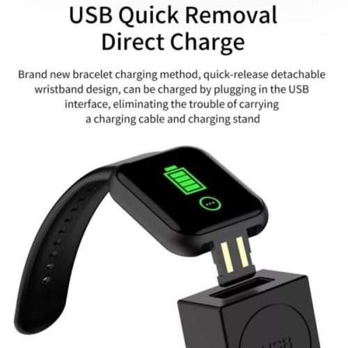 Macaron Heart Rate Monitor Fitness Tracker Waterproof Sports Smart Watch