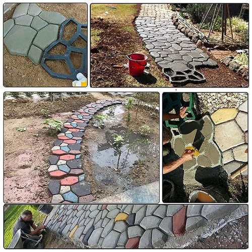 DIY Plastic Molded Paving Mold Maker Mold Brick Stone Road Lawn Concrete Paving Garden Yard Road Wal
