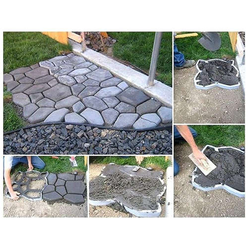 DIY Plastic Molded Paving Mold Maker Mold Brick Stone Road Lawn Concrete Paving Garden Yard Road Wal