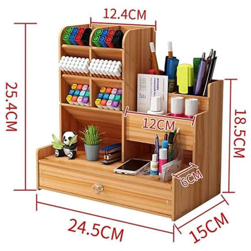 Desk Organizer Pen Holder Storage Office Accessories Large Capacity 12 Compartments Pen Holder Multi