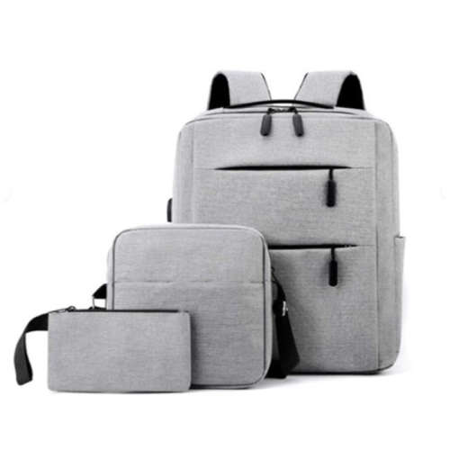 15Laptop Backpack With External Charging USB Port + 2 Small Bags