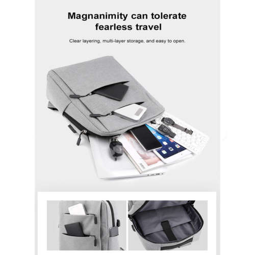 15Laptop Backpack With External Charging USB Port + 2 Small Bags