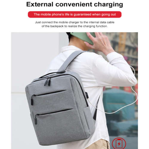 15Laptop Backpack With External Charging USB Port + 2 Small Bags