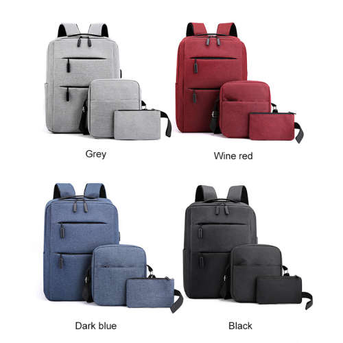 15Laptop Backpack With External Charging USB Port + 2 Small Bags