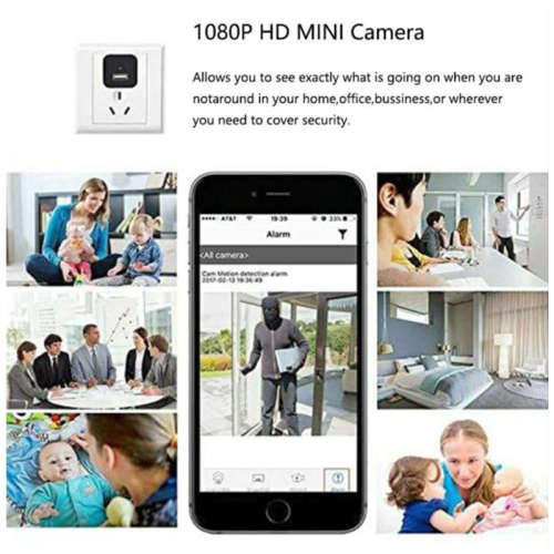 Wifi Spy USB Charger Camera Power Adapter with Micro SD Card Slot