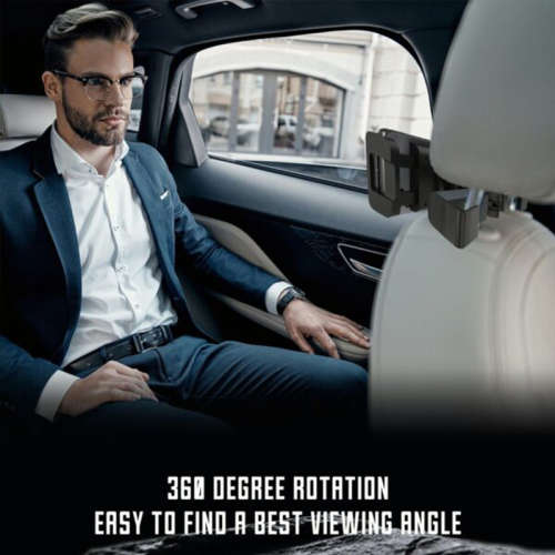 Double Extendable Stick Car Headrest Mount Tablet Phone Holder Stand 360° Rotatable