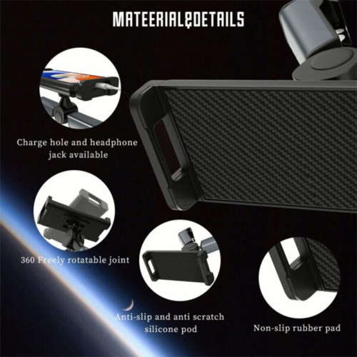 Double Extendable Stick Car Headrest Mount Tablet Phone Holder Stand 360° Rotatable