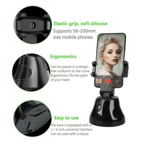 Smart Shooting Camera Phone Holder 360 Degree Rotating Phone Stabilizer Automatic Face Object Tracki