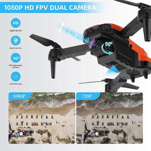 4K HD Dual Lens Switching Shooting Drone Comes With Backup Battery
