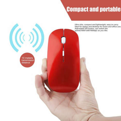 Ultra Thin 2.4Ghz Wireless Mouse 1600DPI
