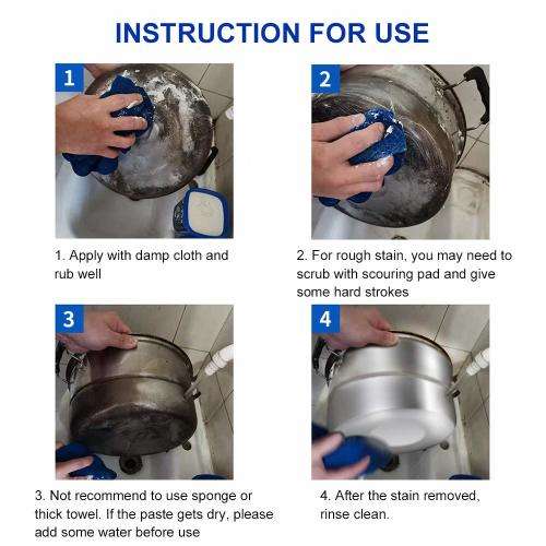 Oil and rust remover Oven and cookware cleaning paste Multi-purpose powerful cleaner