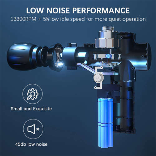 Portable Muscle Massager Silicone Massage Head 3-Speed Silent Vibration Built-in Battery