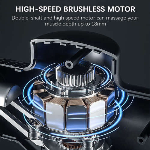 Portable Muscle Massager Silicone Massage Head 3-Speed Silent Vibration Built-in Battery