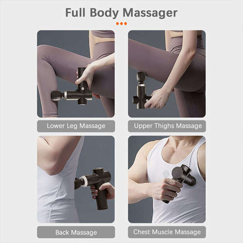 Portable Muscle Massager Silicone Massage Head 3-Speed Silent Vibration Built-in Battery