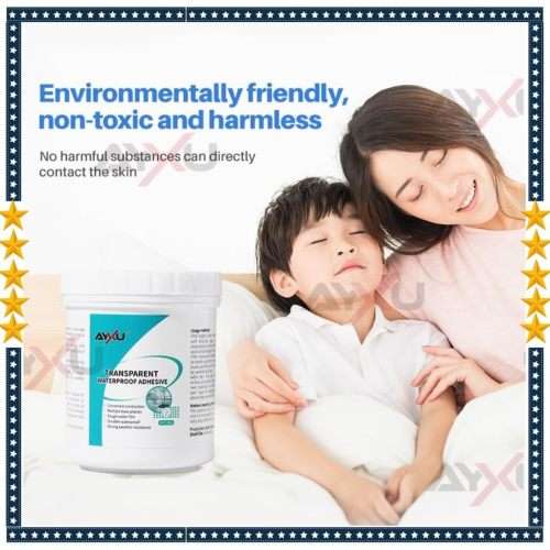 Transparent Waterproof Invisible Glue 300g With Brush Leak-Proof Outdoor Bathroom Wall Tiles Window