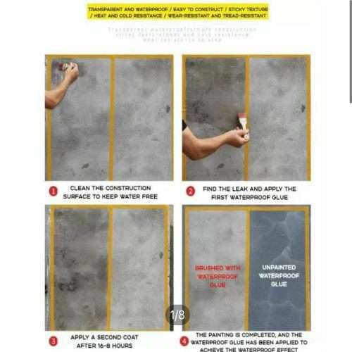 Transparent Waterproof Invisible Glue 300g With Brush Leak-Proof Outdoor Bathroom Wall Tiles Window