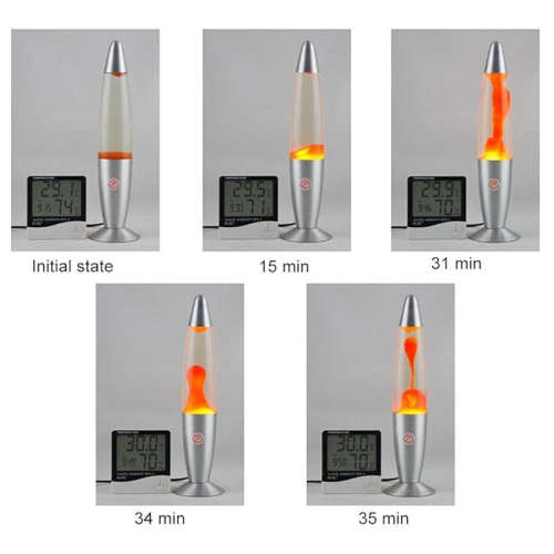 35CM Volcanic Lava Lamp Bedside Night Lamp Aluminum Jellyfish Lava Decorative Lamp Liquid Motion Lav