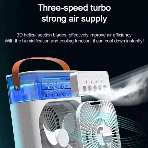 SDFGH Air Cooler Mini Fan Water Fan Spray Fan USB Fan Portable Fan Air Conditioner Humidifier Portab