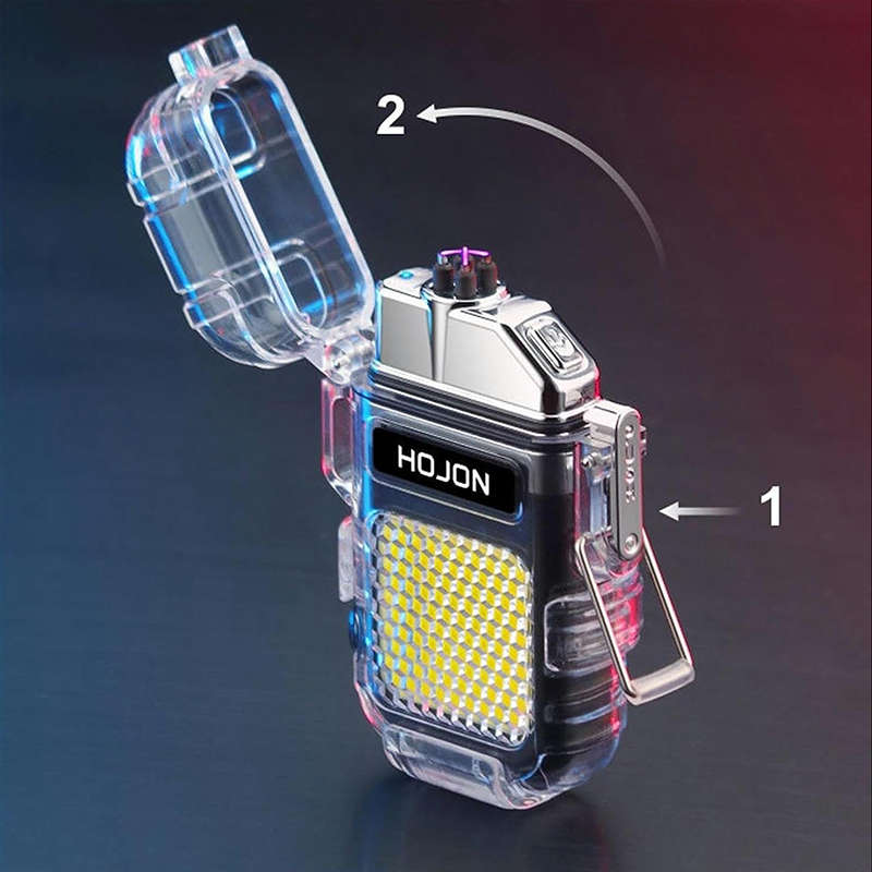 Multi-Purpose Lighter Rechargeable Mini Hook Flashlight + C-Type Charging Cable